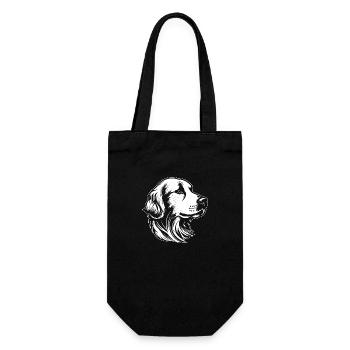 Golden retriever - Sac à bouteille - noir - Devant