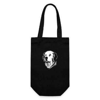 Golden retriever - Sac à bouteille - noir - Devant