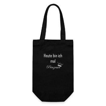 Heute bin ich mal Prinzessin - Geschenkbeutel für Flaschen - Schwarz - Vorne