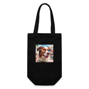 Berger australien portant des lunettes de soleil en vacances - Sac à bouteille - noir - Devant