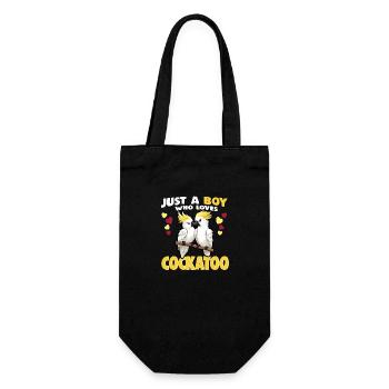 Just a Boy who Loves Cockatoo - Gift Bag for Bottles - black - Front