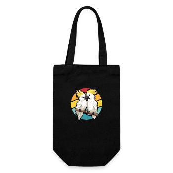 Cockatoo in sunset - Gift Bag for Bottles - black - Front