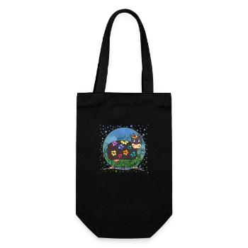 Cow - Gift Bag for Bottles - black - Front