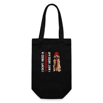 JE N’AI PAS BESOIN DE THÉRAPEUTE, JUSTE BESOIN DE MON GOLDEN RETRIEVER - Sac à bouteille - noir - Devant