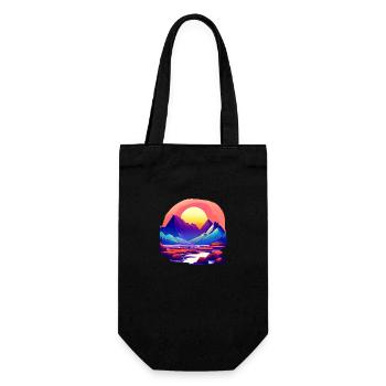 Mountains Hike Mountain hikers Hiking Mountain hiking - Gift Bag for Bottles - black - Front