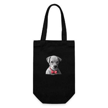 Labrador owner Labrador Retriever puppy - Gift Bag for Bottles - black - Front