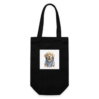 Labrador Retriever Portrait - Geschenkbeutel für Flaschen - Schwarz - Vorne