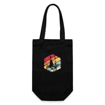Vintage Basketball Geschenk - Geschenkbeutel für Flaschen - Schwarz - Vorne