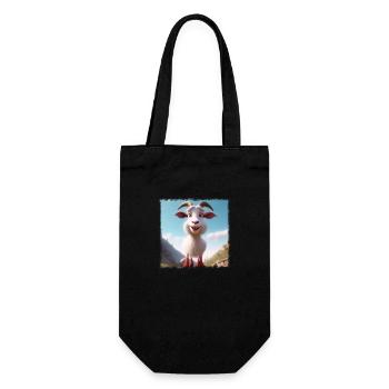 Chèvre heureuse - Sac à bouteille - noir - Devant