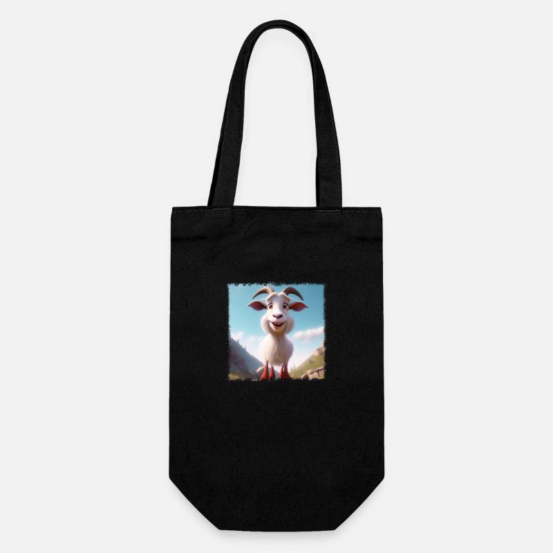 Chèvre heureuse - Sac à bouteille - noir