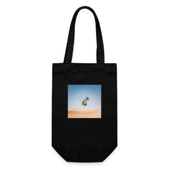 Brennende Palme bei glühender Hitze in der Wüste. - Geschenkbeutel für Flaschen - Schwarz - Vorne