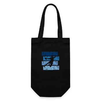 Handball-Geschenk Vintage - Geschenkbeutel für Flaschen - Schwarz - Vorne