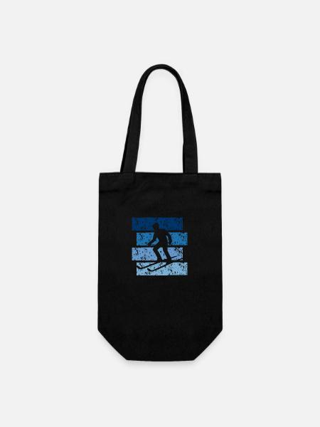 Vintage Geschenk Ski - Geschenkbeutel für Flaschen - Schwarz