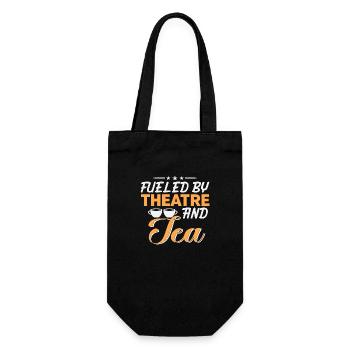 Alimenté par le théâtre et le thé - Sac à bouteille - noir - Devant