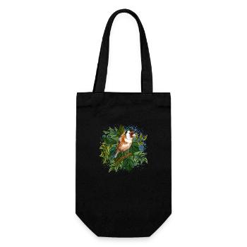 Oiseau coloré - Sac à bouteille - noir - Devant