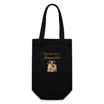 Cash Cow - Keep calm and be a moneymaker - Gift Bag for Bottles - black - Front