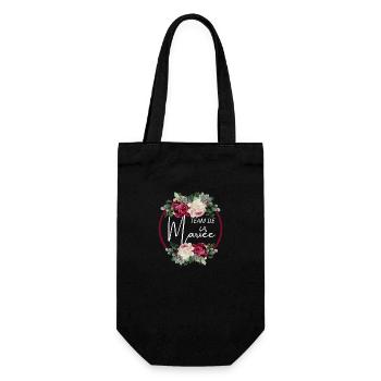 Team de la mariée floral - Sac à bouteille - noir - Devant