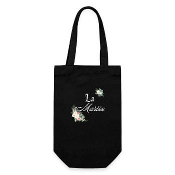 La mariée-evjf t-shirt assorti floral - Sac à bouteille - noir - Devant