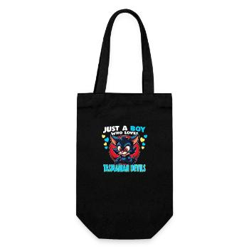 Just a Boy who Loves tasmanian Devils - Gift Bag for Bottles - black - Front