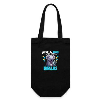 Just a Boy who Loves Koalas - Gift Bag for Bottles - black - Front