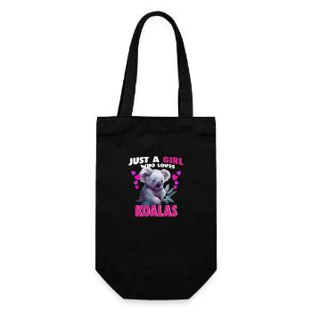 Just a Girl who Loves Koalas - Gift Bag for Bottles - black - Front