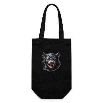 Looming Tasmanian devil - Gift Bag for Bottles - black - Front