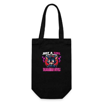 Just a Girl who Loves tasmanian Devils - Gift Bag for Bottles - black - Front