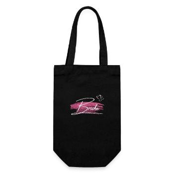 bride - The golden pink bride - Gift Bag for Bottles - black - Front