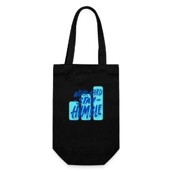 Travailler dur Rester humble - Sac à bouteille - noir - Devant