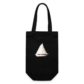 Segelsport Segler Segelboot Segelschiff Segeln - Geschenkbeutel für Flaschen - Schwarz - Vorne