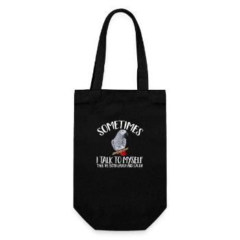 Graupapagei Perroquet gris d’Afrique Papagei - Sac à bouteille - noir - Devant
