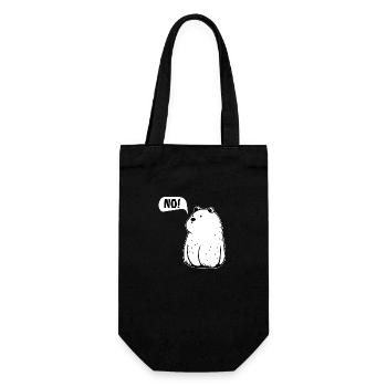 TOUT simplement NON ! Drôle d’ours qui dit NON - Sac à bouteille - noir - Devant
