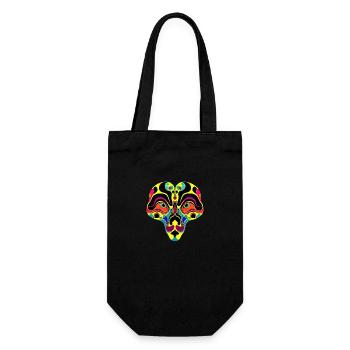 tribal mask | - Gift Bag for Bottles - black - Front