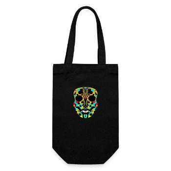 tribal mask | - Gift Bag for Bottles - black - Front