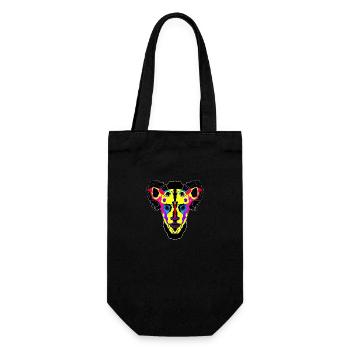 tribal mask | - Gift Bag for Bottles - black - Front