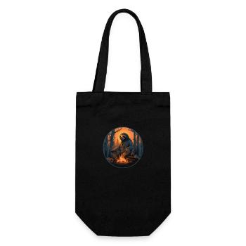 Campfire romance with Slotty - Gift Bag for Bottles - black - Front