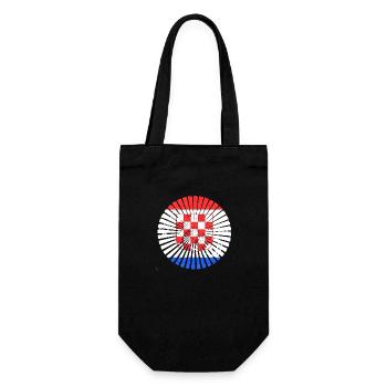 Kroatische Nationalflagge Emblem Kroatien Hrvatska hrv - Geschenkbeutel für Flaschen - Schwarz - Vorne