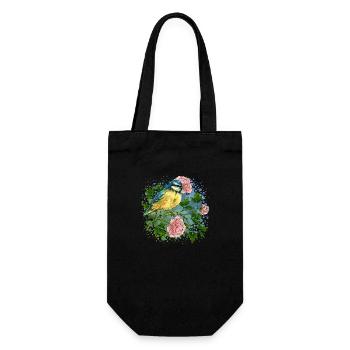 Colorful bird - Gift Bag for Bottles - black - Front