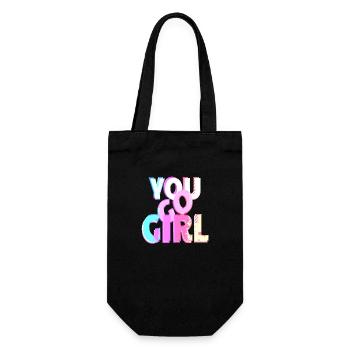 You Go Girl Power Women Girl Feminism Citations Femme - Sac à bouteille - noir - Devant