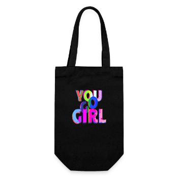 You Go Girl Power Women Girl Feminism Citations Femme - Sac à bouteille - noir - Devant