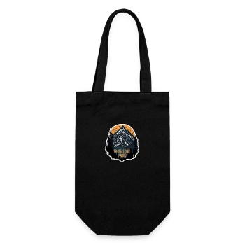 Nature, Wildlife, Outdoor, Forest, Camping, Hiking, Tea - Gift Bag for Bottles - black - Front