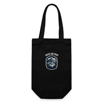Nature, Wildlife, Outdoor, Forest, Camping, Hiking, Tea - Gift Bag for Bottles - black - Front