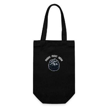 Nature, Wildlife, Outdoor, Forest, Camping, Hiking, Tea - Gift Bag for Bottles - black - Front