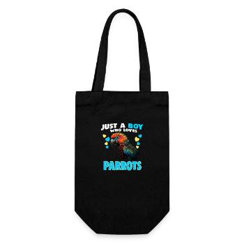 Just a Boy who Loves Parrots - Gift Bag for Bottles - black - Front