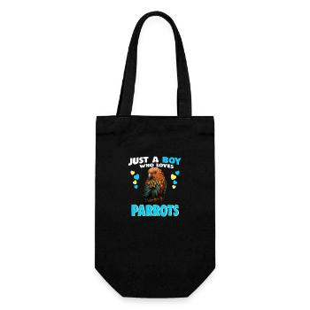 Just a Boy who Loves Parrots - Gift Bag for Bottles - black - Front