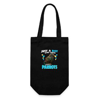 Just a Boy who Loves Parrots - Gift Bag for Bottles - black - Front