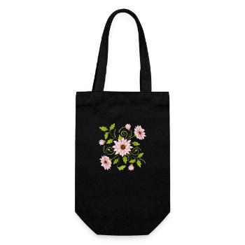Fleur - Sac à bouteille - noir - Devant