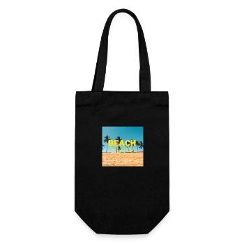 Beach 15 - Geschenkbeutel für Flaschen - Schwarz - Vorne
