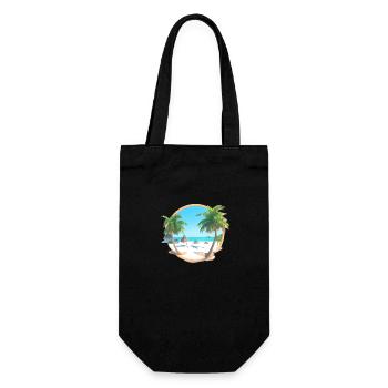 Vacances d’été Plage Palm Islands Island Sun Palm Tree - Sac à bouteille - noir - Devant