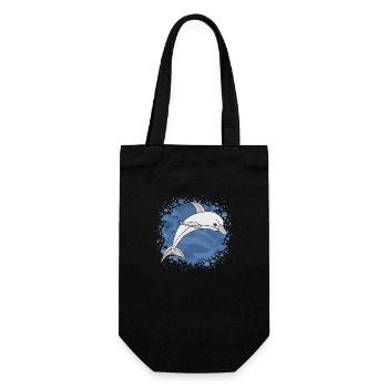 Delfin - Geschenkbeutel für Flaschen - Schwarz - Vorne